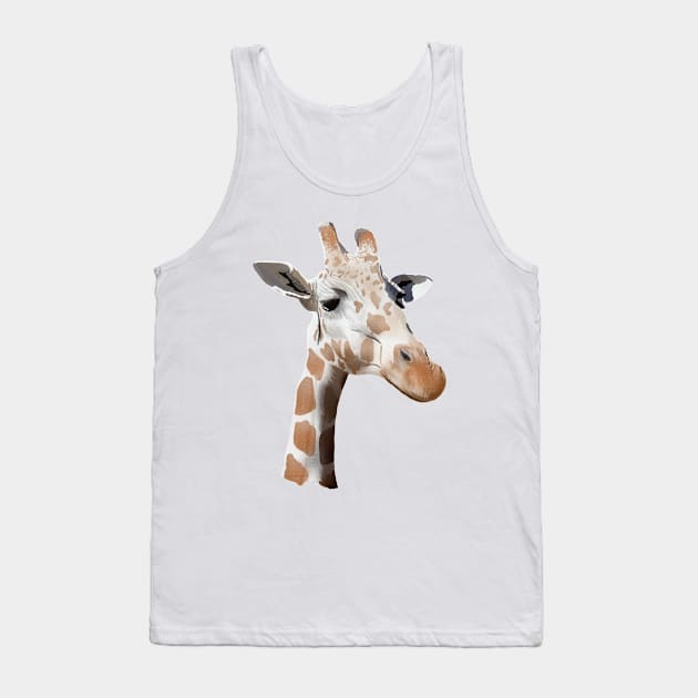 Beautiful Giraffe Art Tank Top by MamaODea